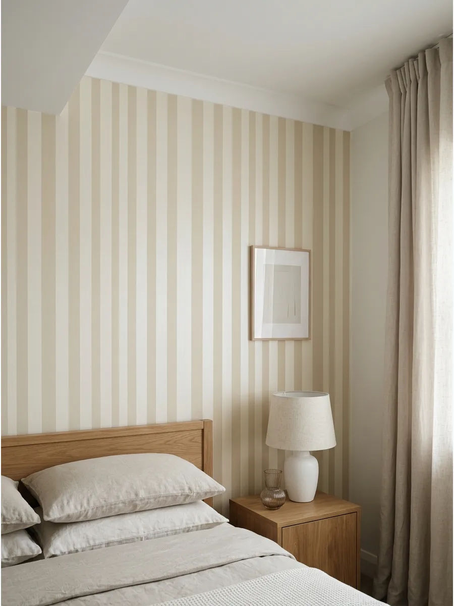 16. Tonal Striped Wallpaper