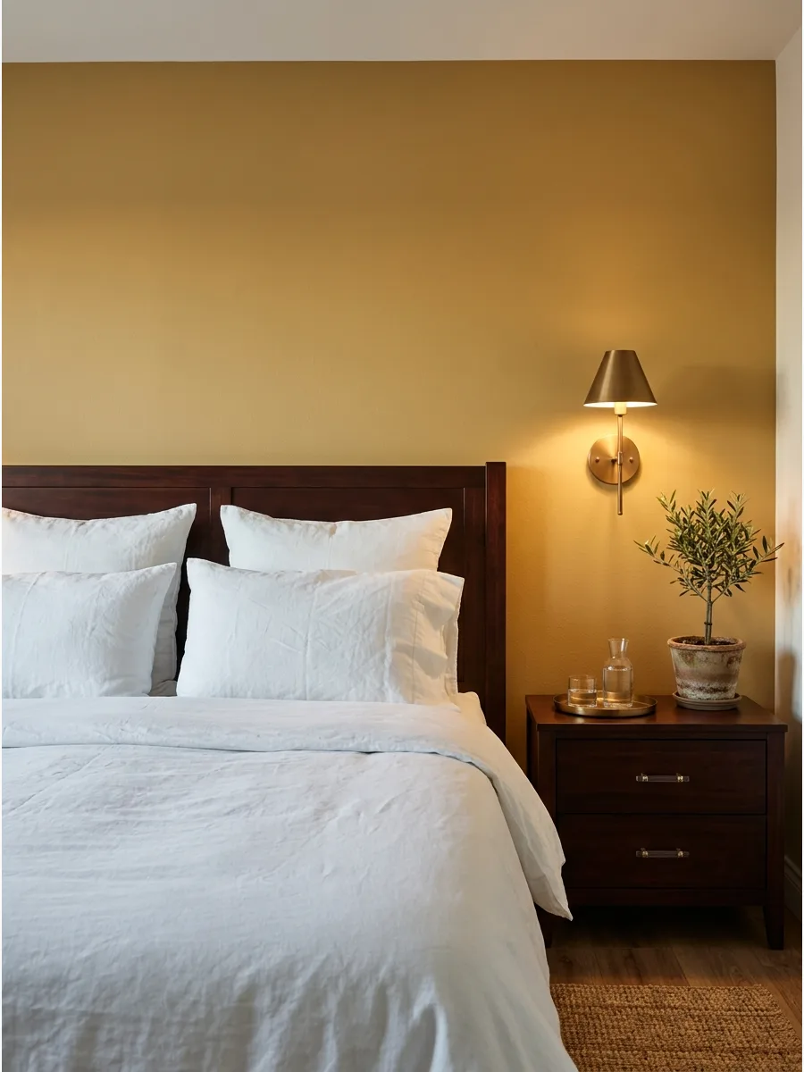 20. Soft Ochre Feature Wall