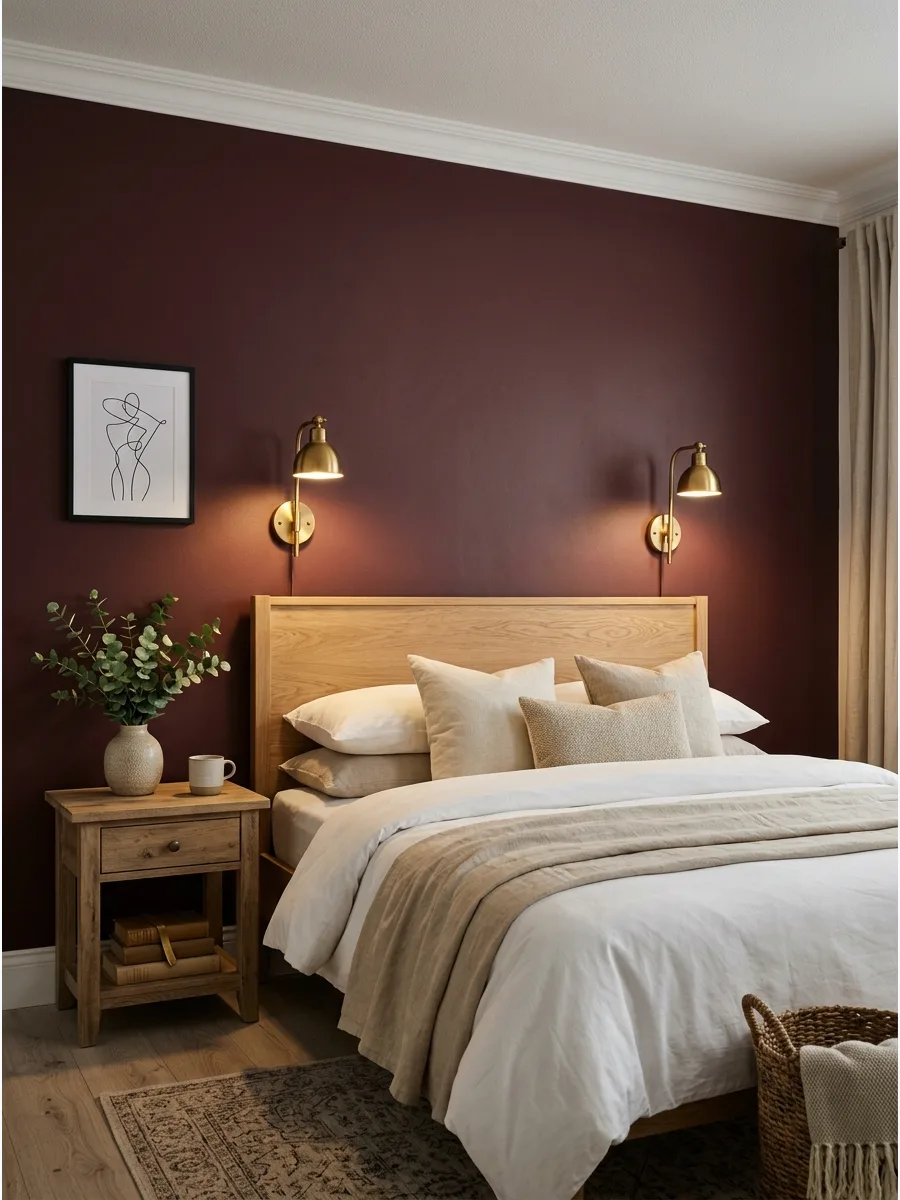 21. Muted Burgundy Wall