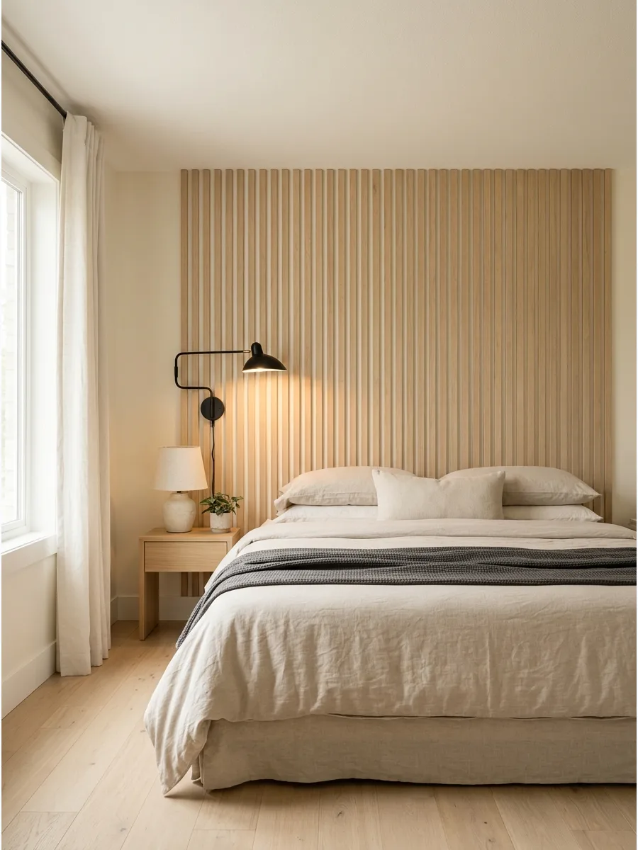 33. Light Oak Japandi Wall