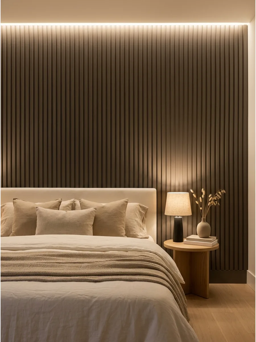 4. Fluted Panel Feature Wall