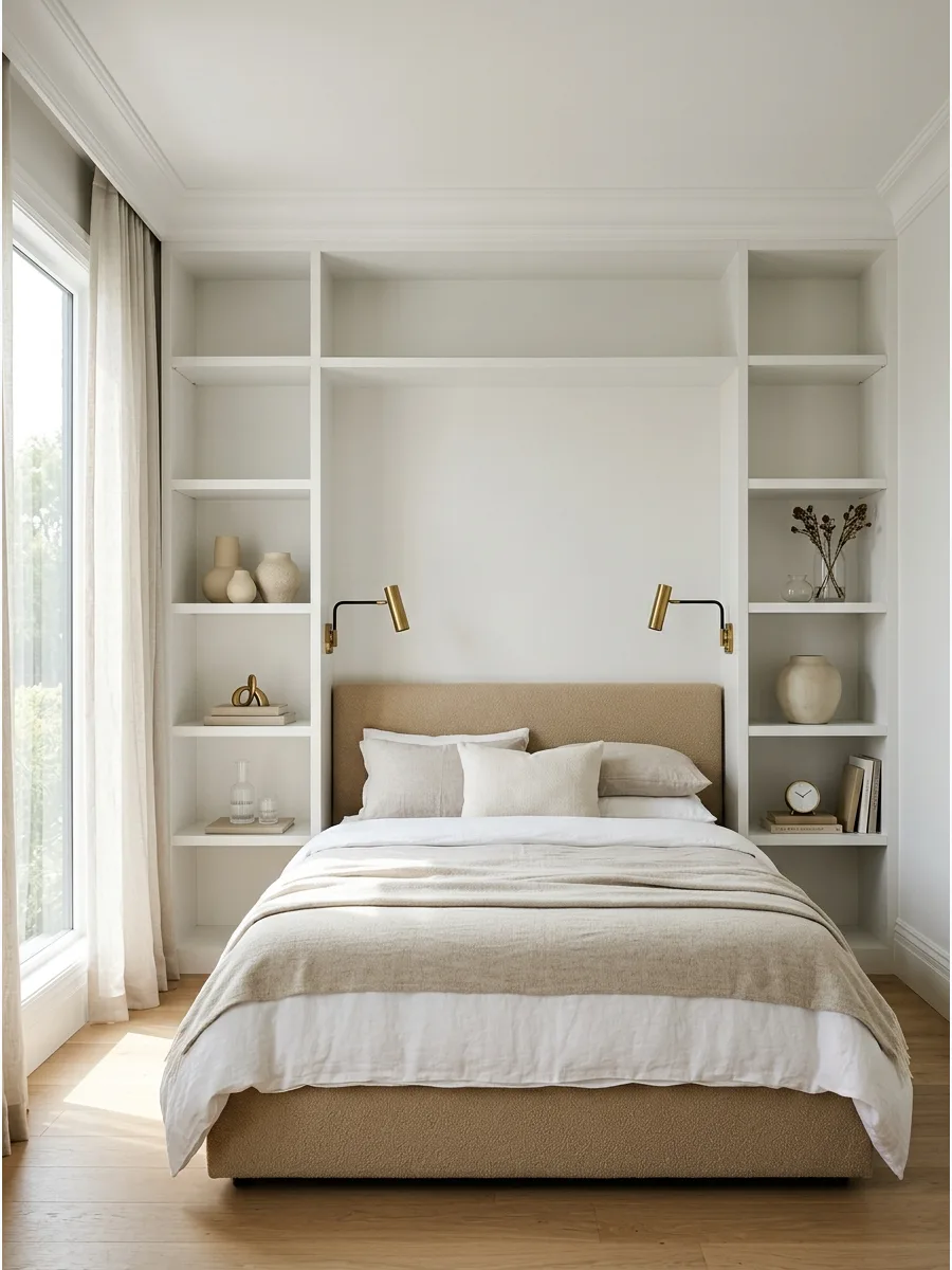 44. Built-In Bedside Shelving