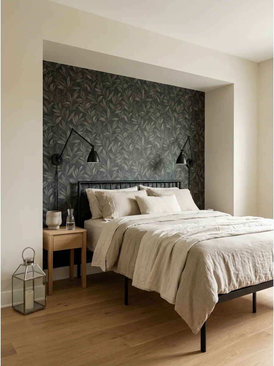45. Bed Nook Feature Wall