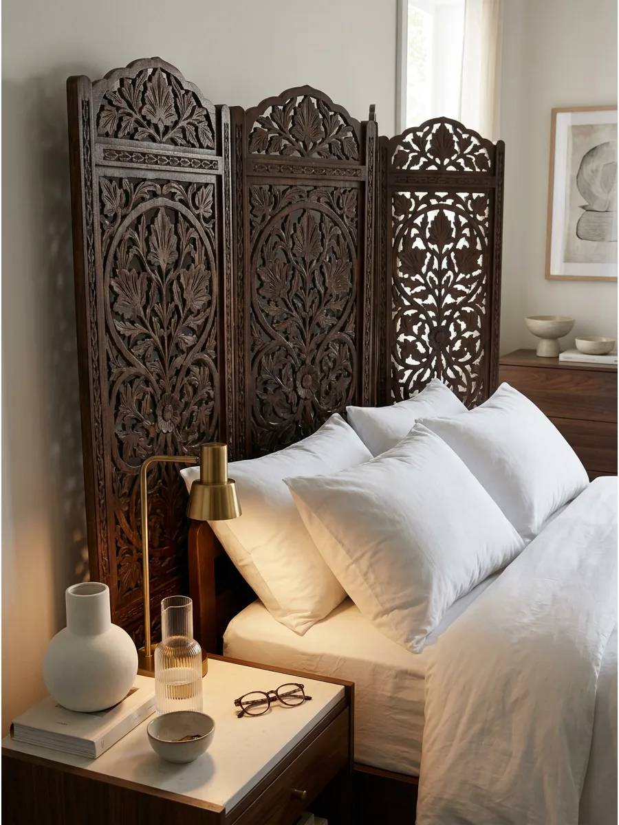 48. Decorative Folding Screen Headboard