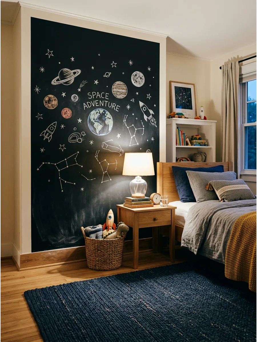 10. Creative Chalkboard Wall Panel