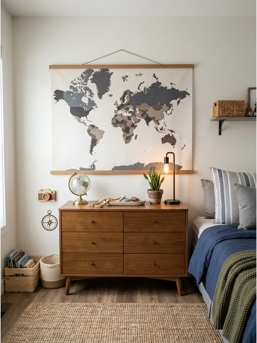 2. Adventure Map Wall Decor