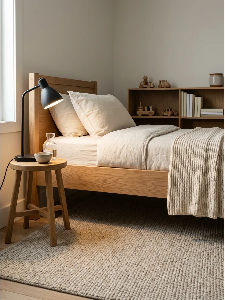 32. Warm Minimalist Boys Room