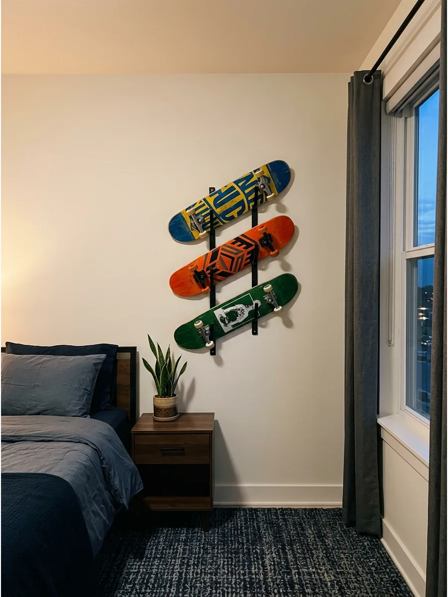 4. Floating Skateboard Shelf Display