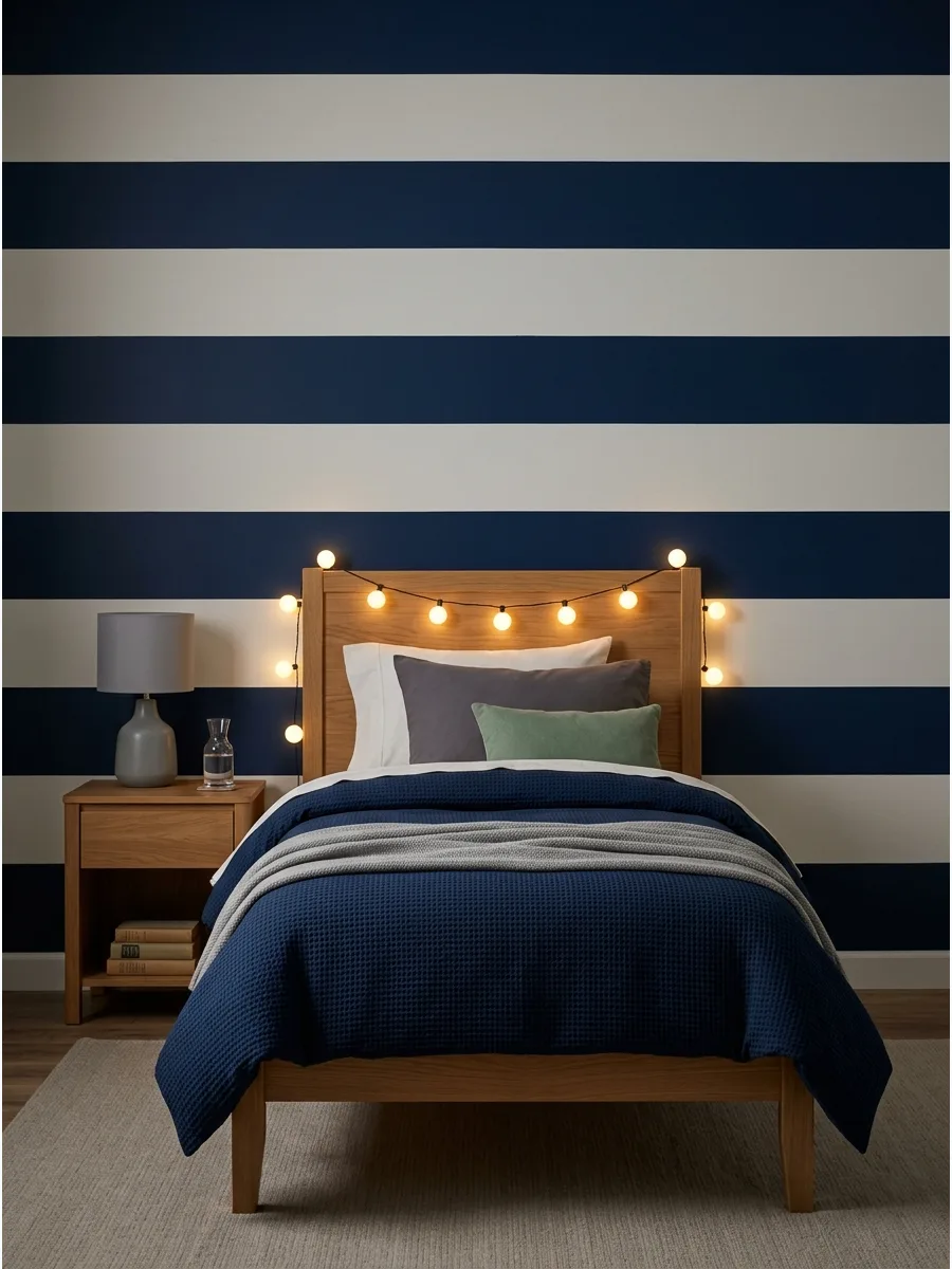 49. Bold Horizontal Wall Stripes
