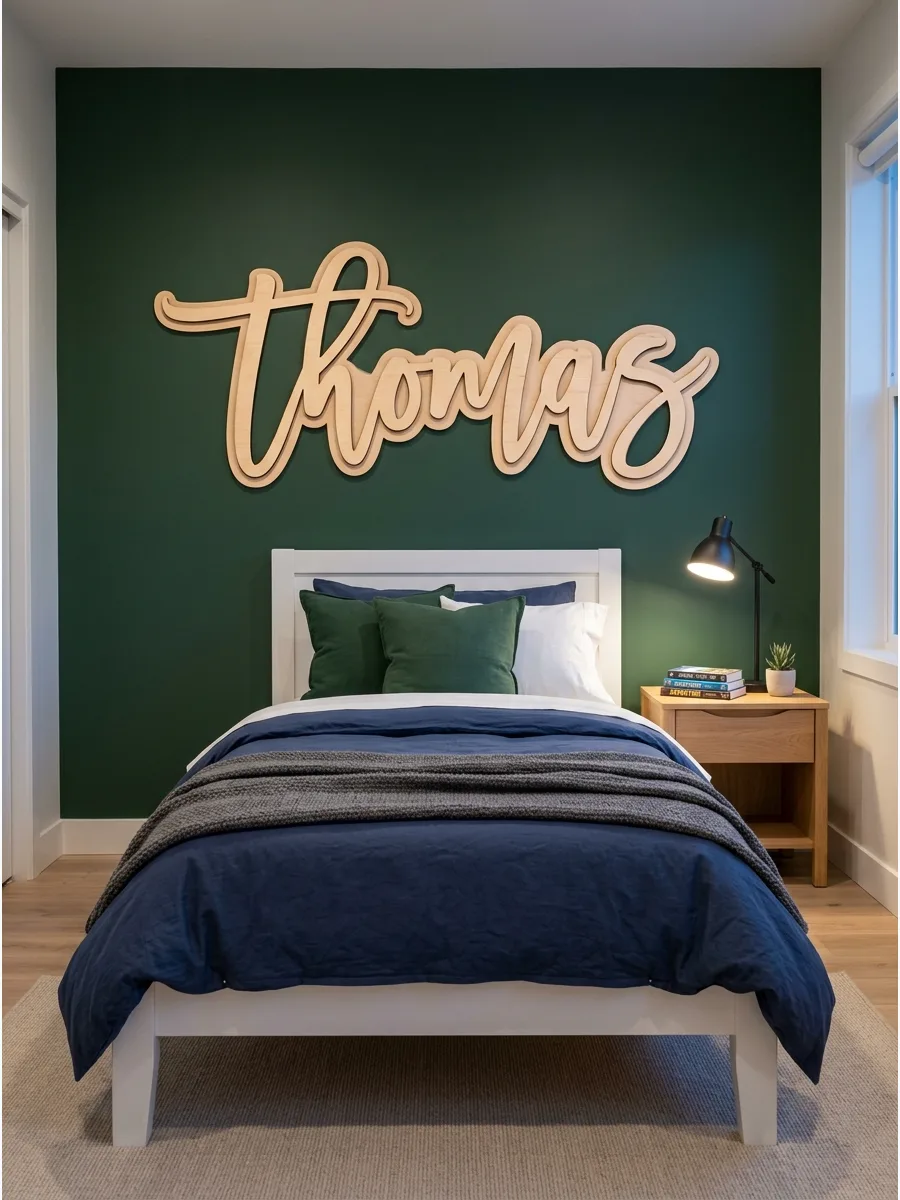 52. Custom Wood Name Sign