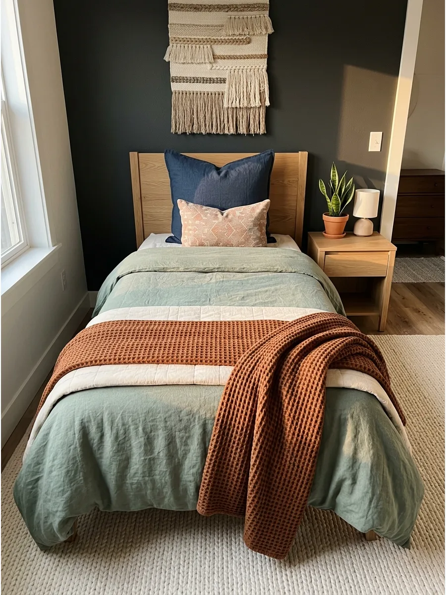 53. Textured Earthy Bedding Layers