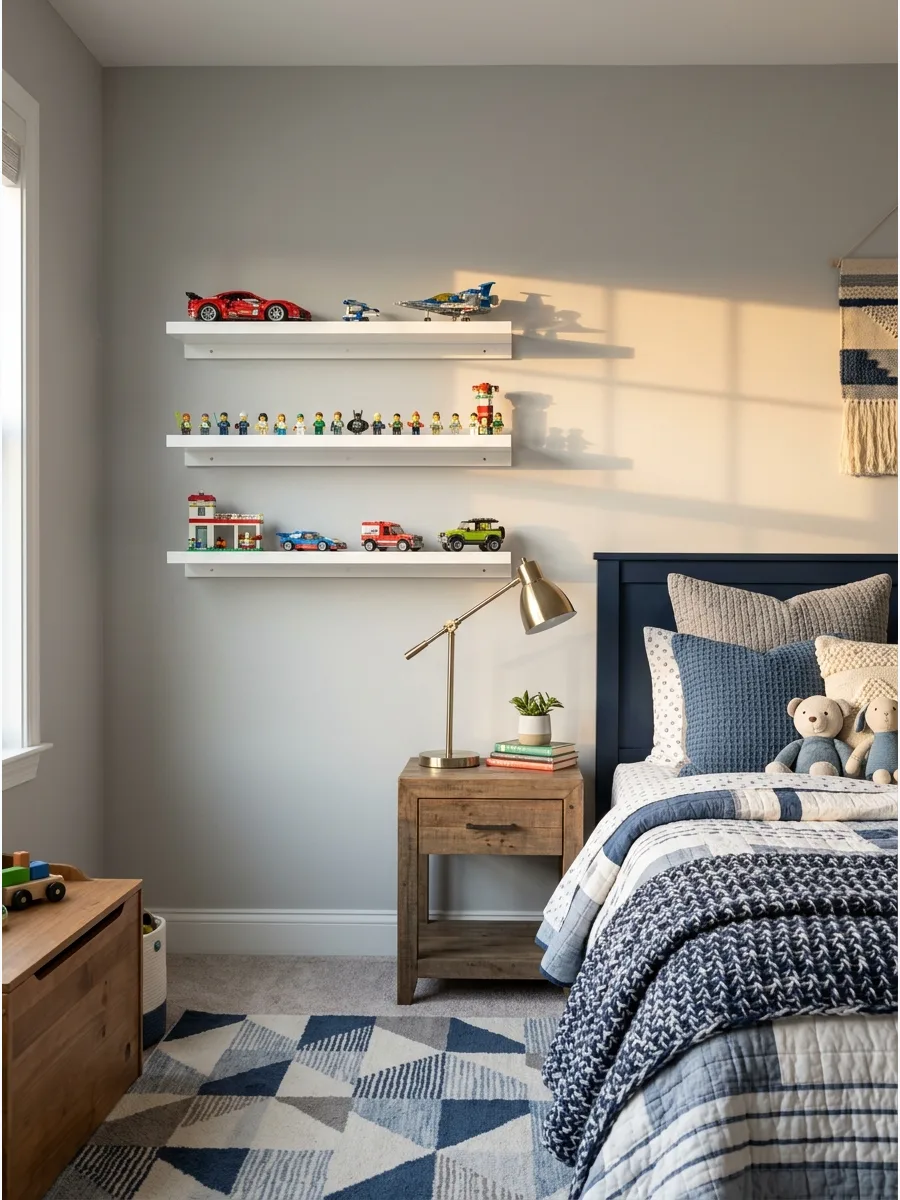 7. Lego Display Wall Shelves