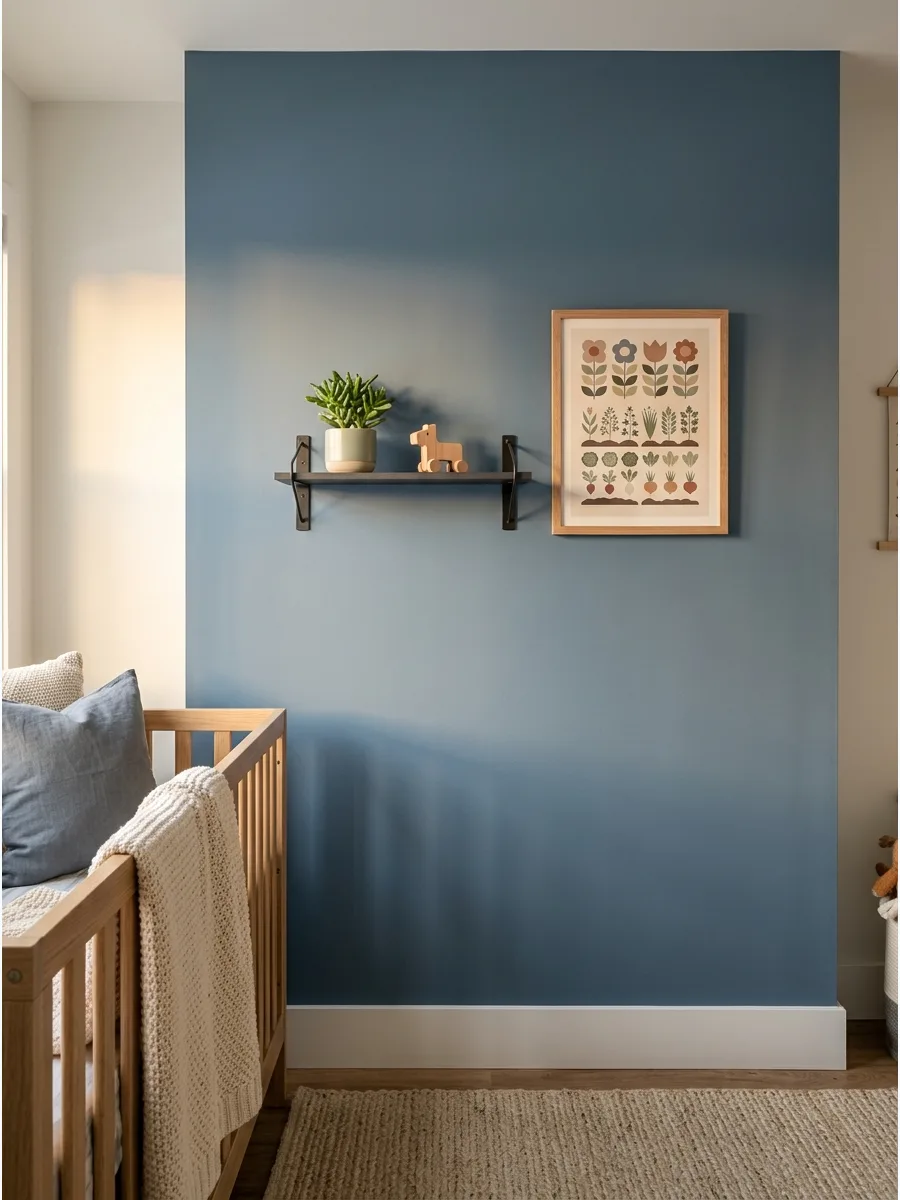 18. **Dusty Blue Boys Room**