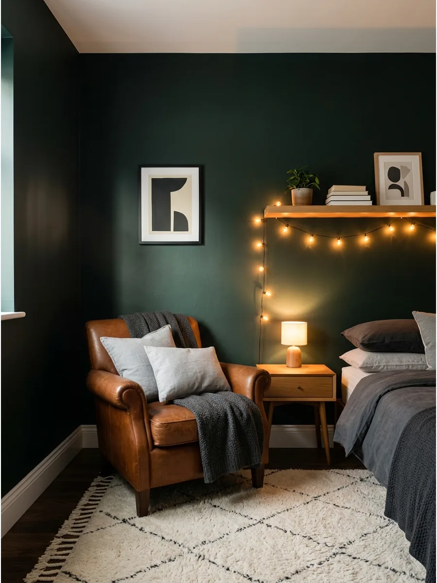 29. **Moody Green-Black Wall**