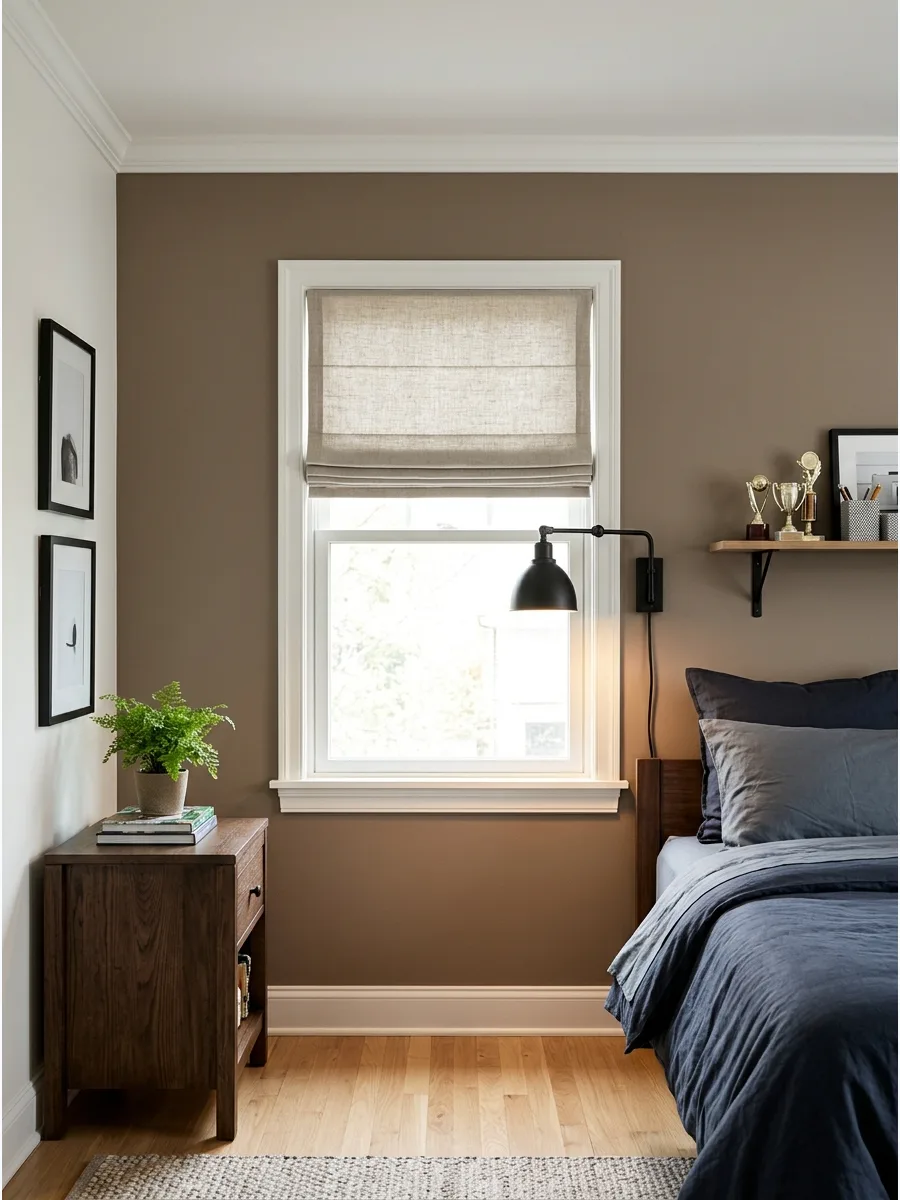 4. **Soft Taupe Bedroom**
