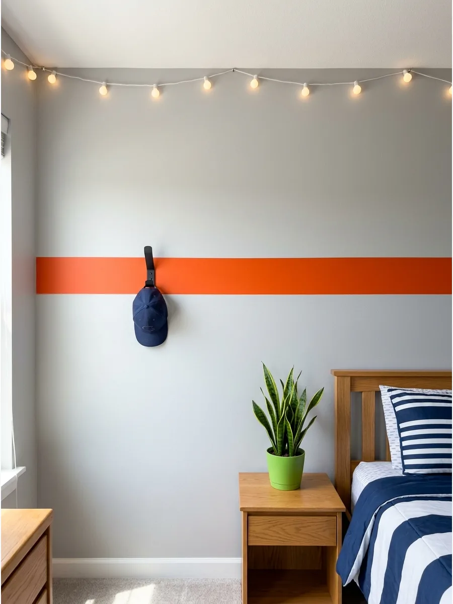 44. **Sports Stripe Wall**