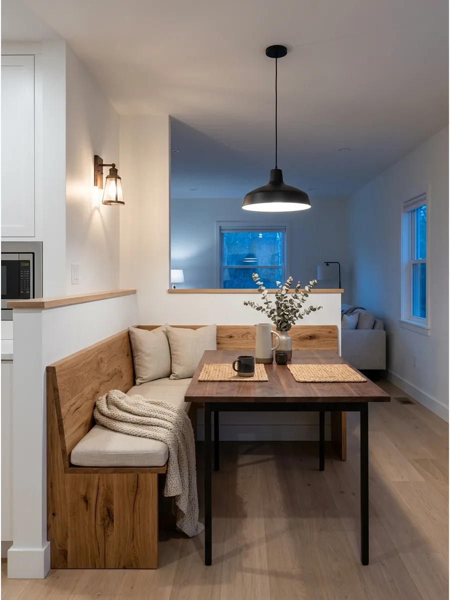 13. Half-Wall Breakfast Nook