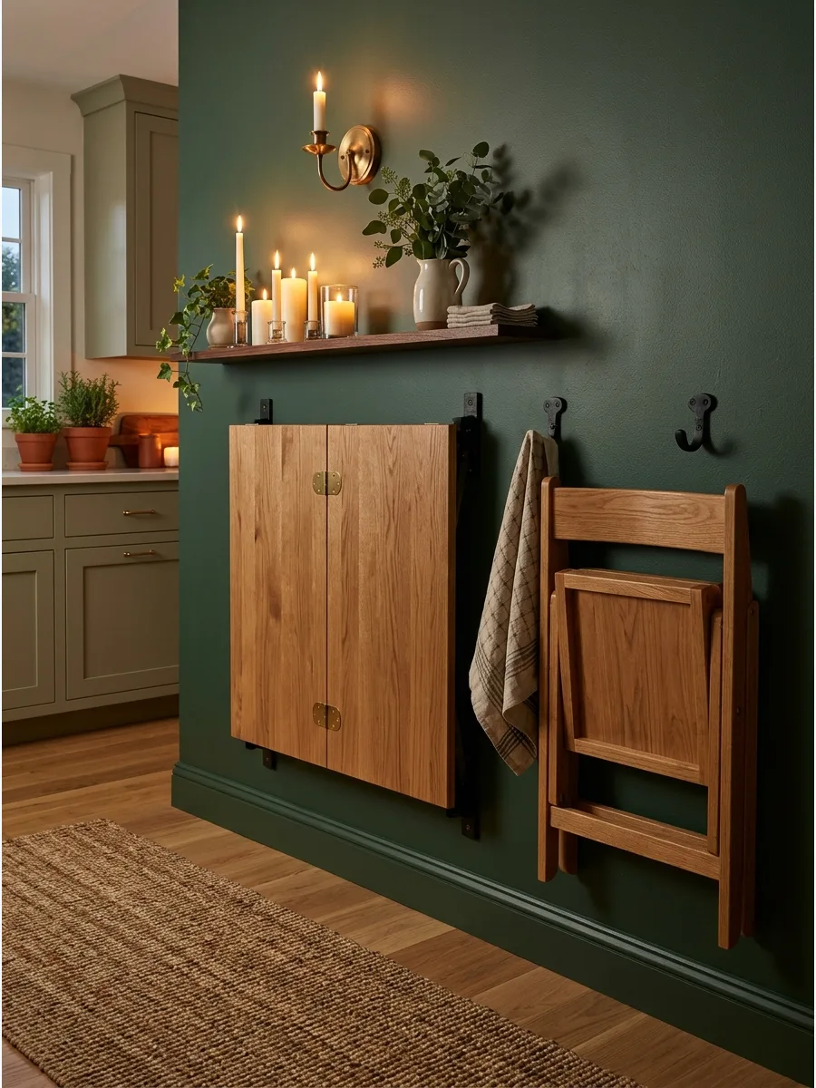 15. Breakfast Nook With Foldable Table