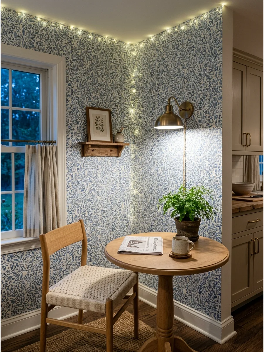 33. Wallpaper Breakfast Nook