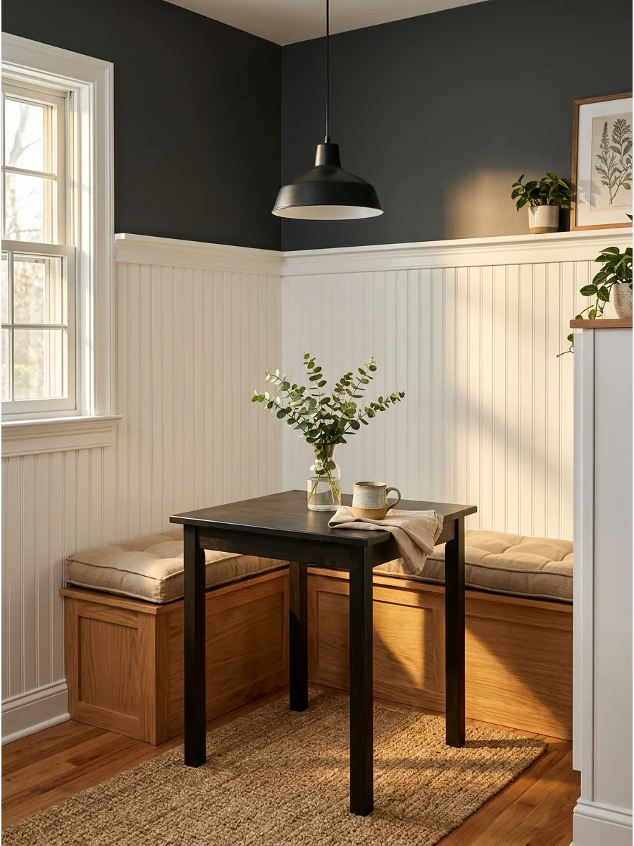 34. Beadboard Breakfast Nook