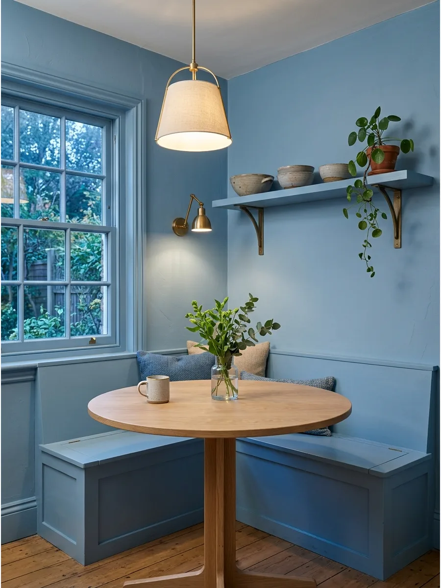 37. Color-Drenched Breakfast Nook