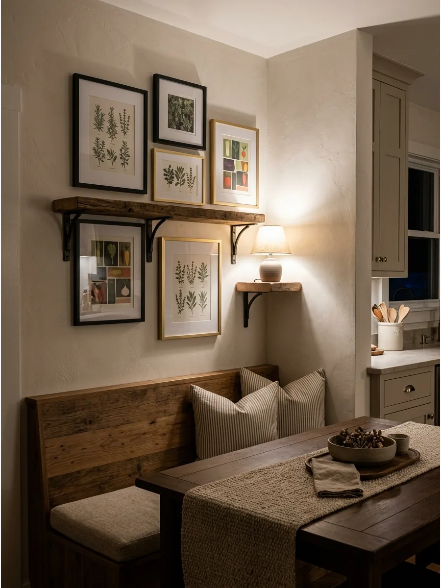 39. Gallery Wall Breakfast Nook
