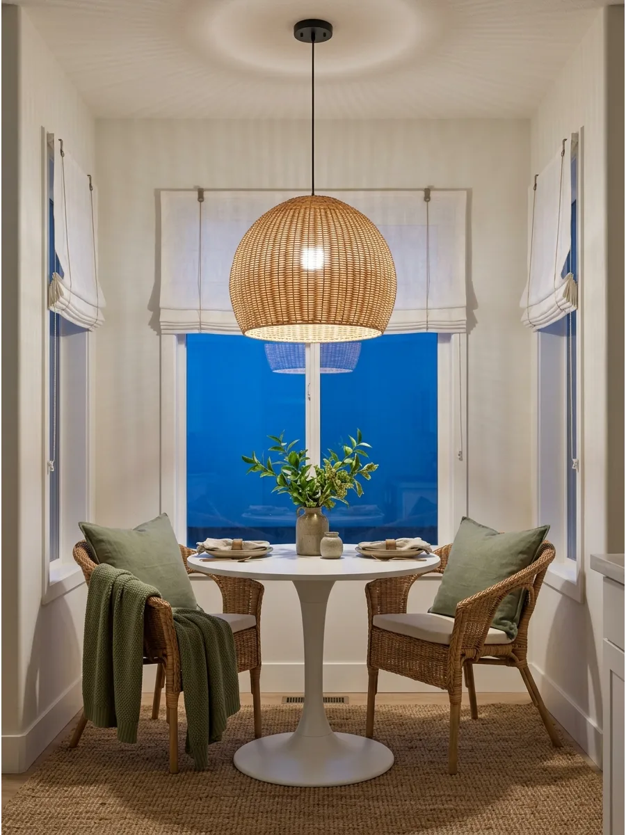 43. Woven Light Fixture Nook