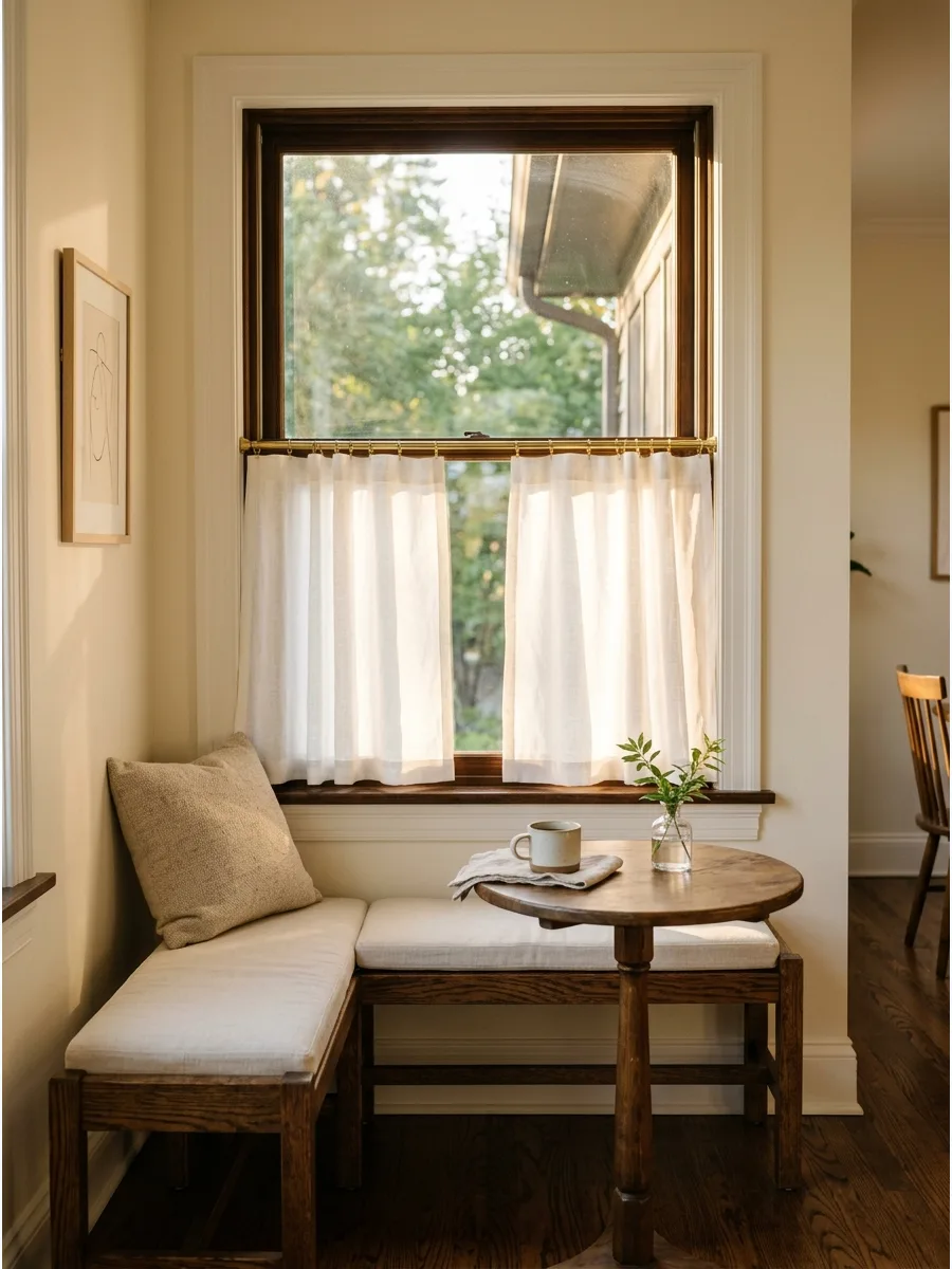 44. Café Curtain Breakfast Nook