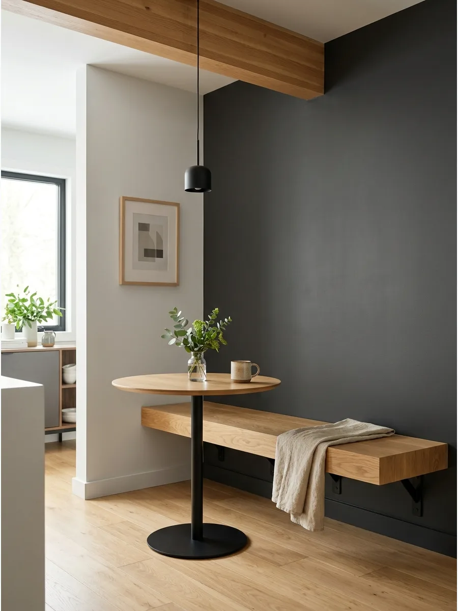 7. Floating Bench Breakfast Nook