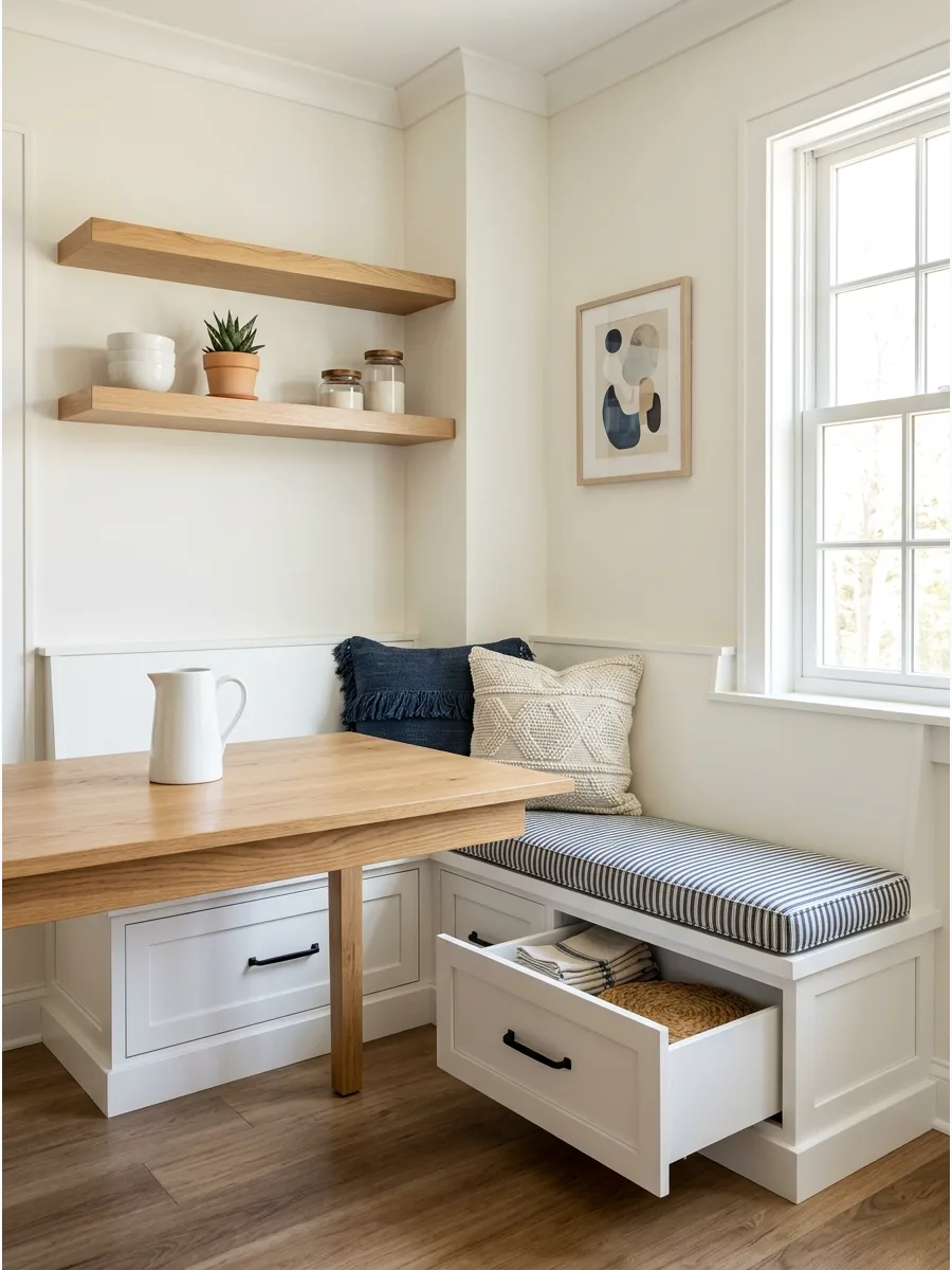 8. Built-In Nook With Drawers