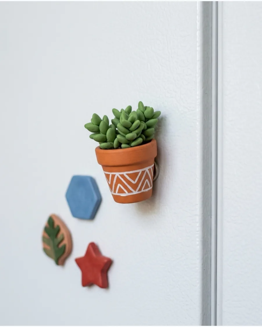 28. Mini Potted Plant Magnet