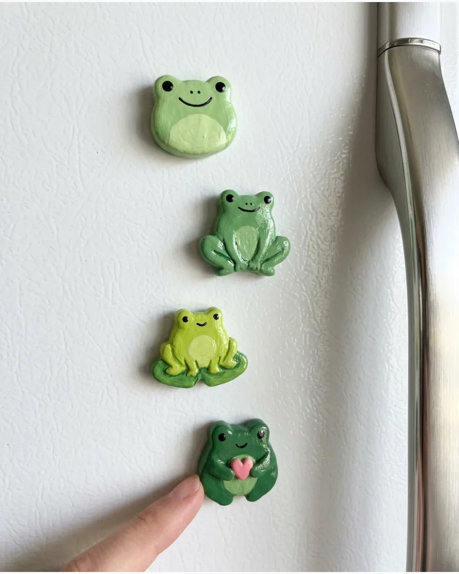 31. Cute Frog Fridge Magnet