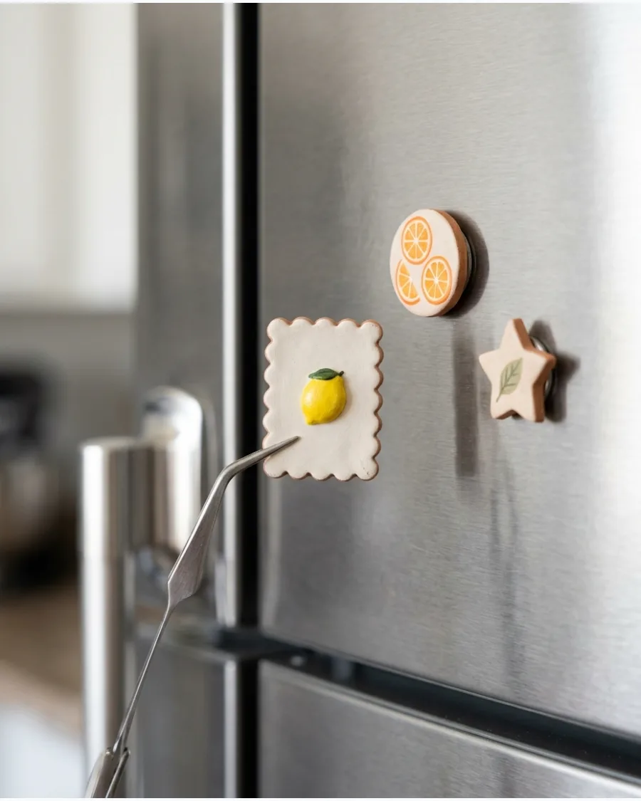 48. Postage-Stamp Clay Magnet