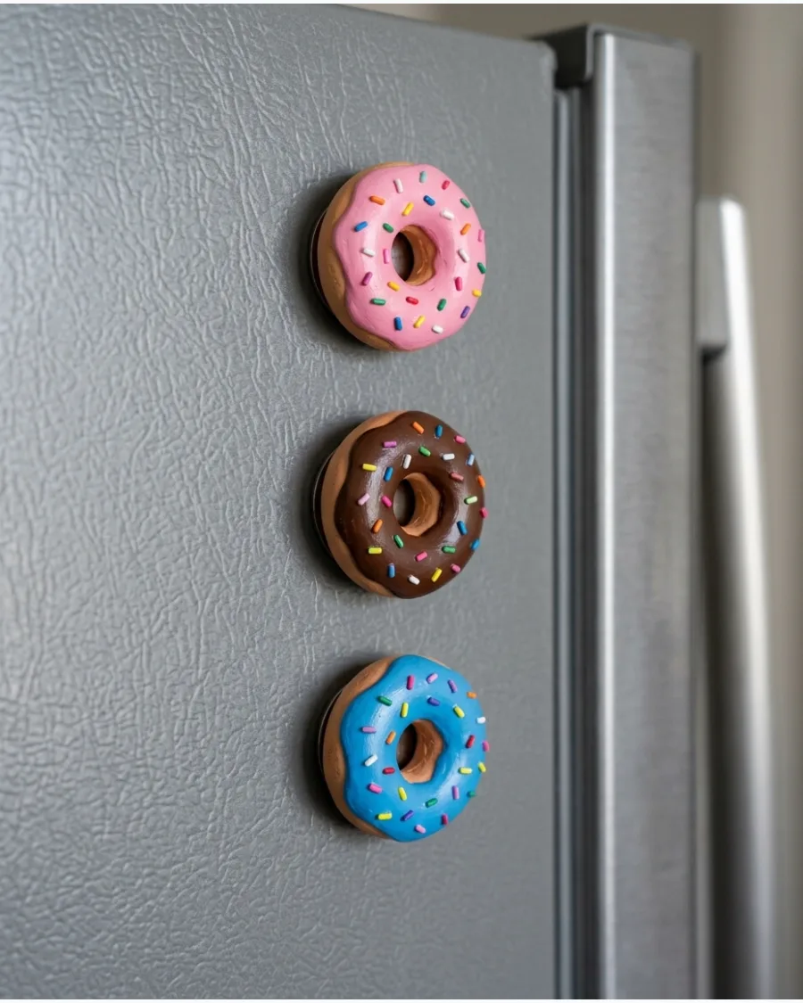 7. Colorful Donut Magnet