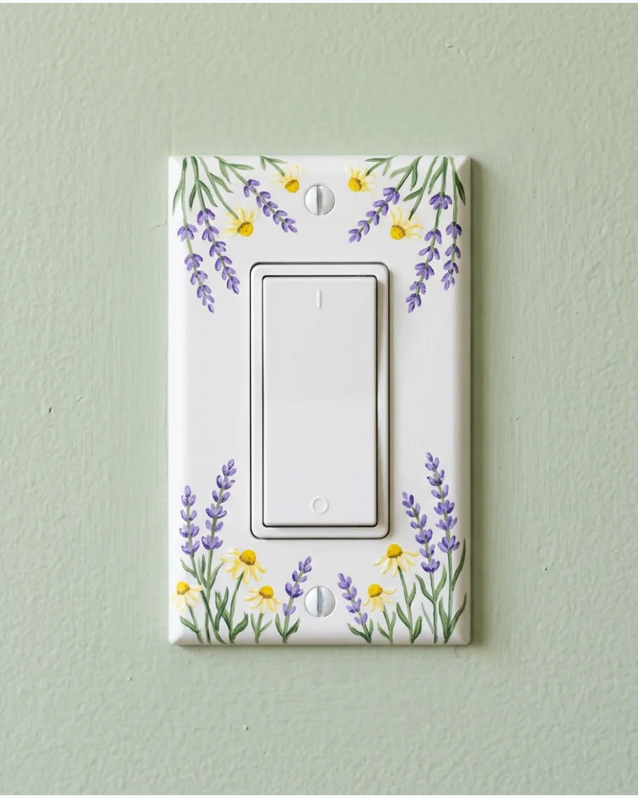 11. Tiny Wildflower Switch Plate