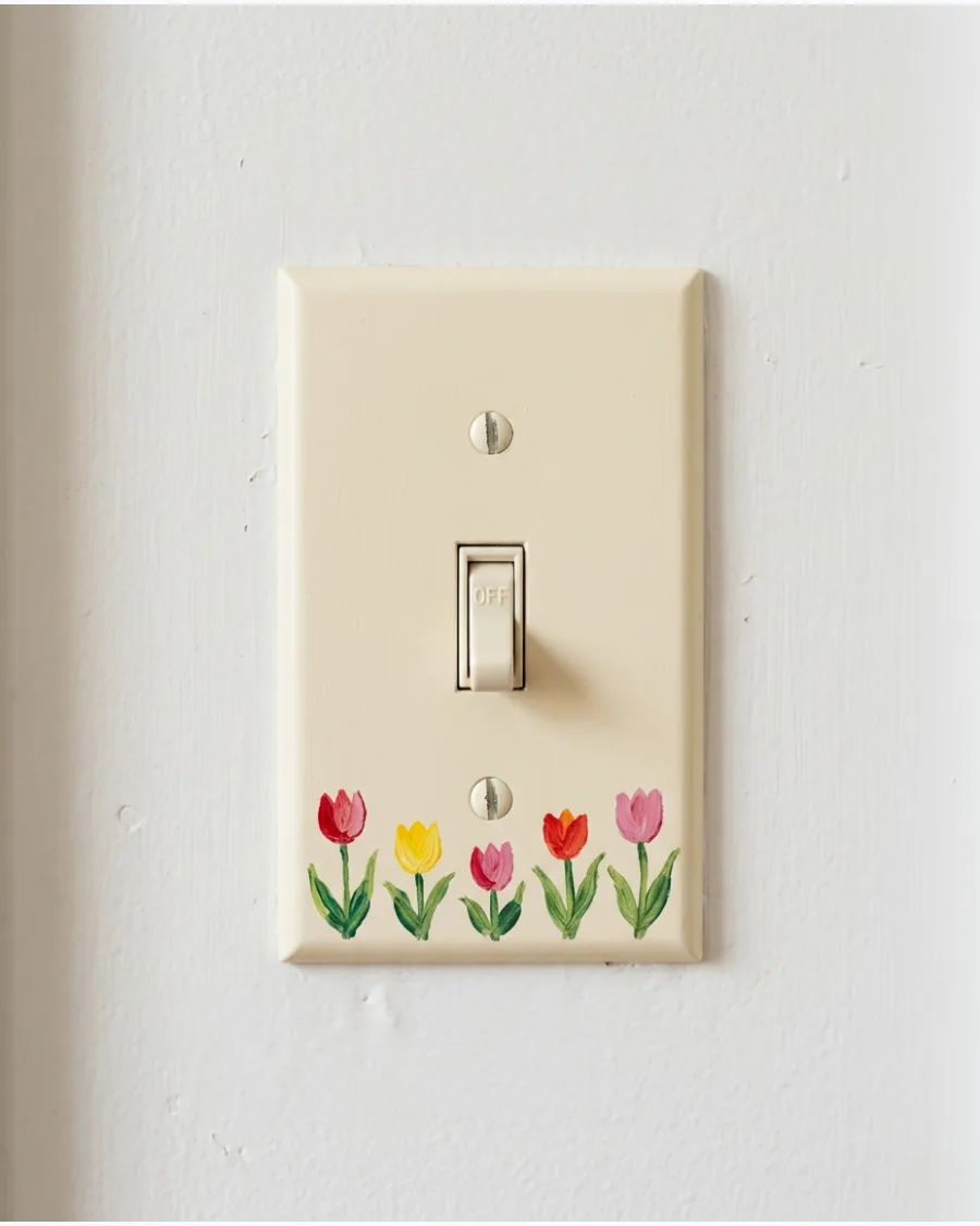 16. Colorful Tulip Switch Plate