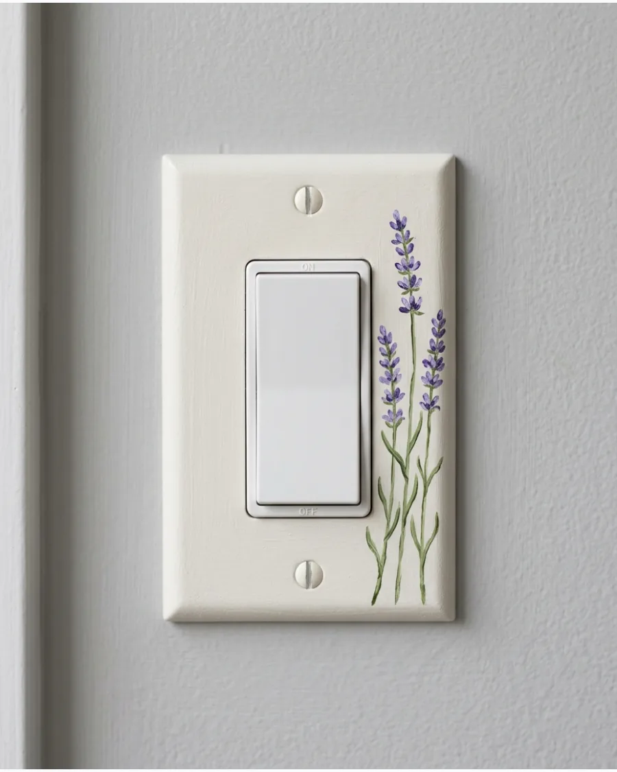 18. Lavender Sprig Switch Plate