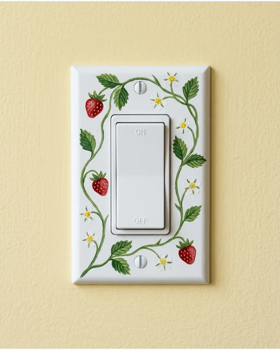 24. Strawberry Vine Switch Plate