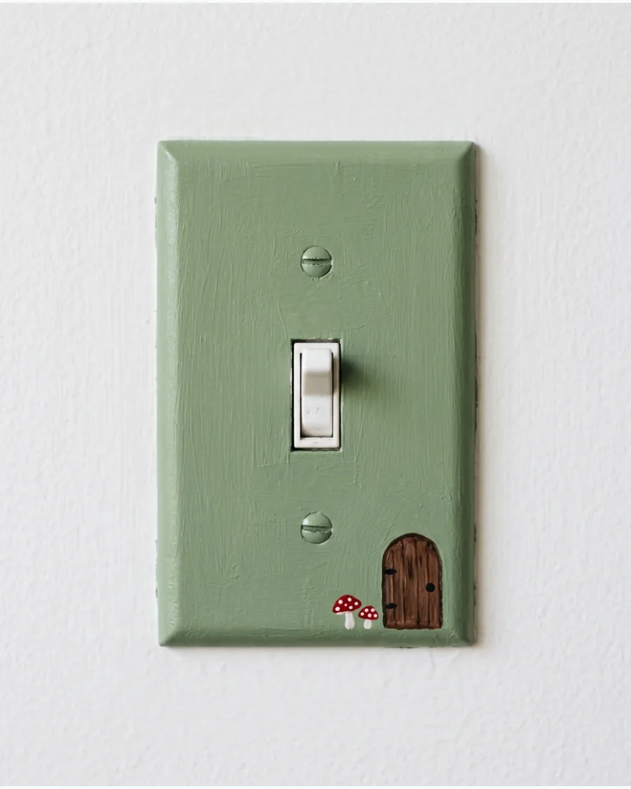 38. Tiny Fairy-Garden Switch Plate