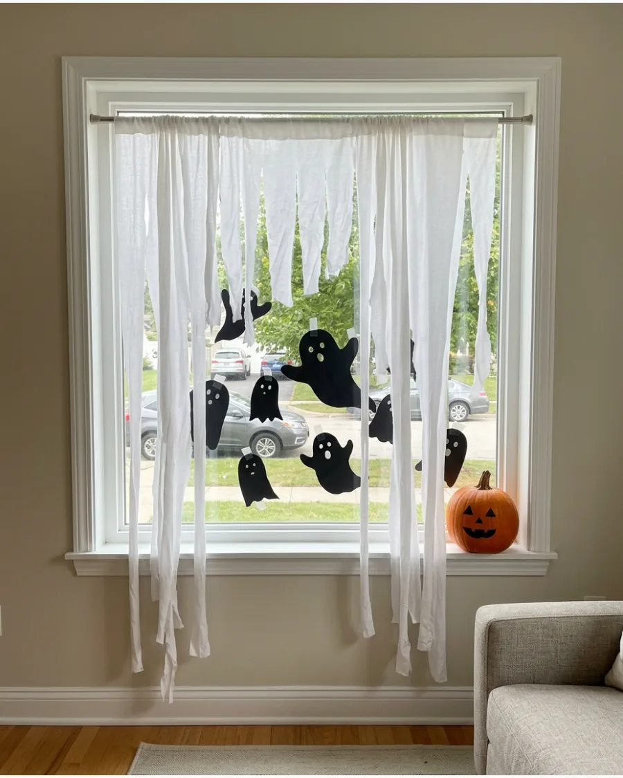 10. Ghostly Window Curtains
