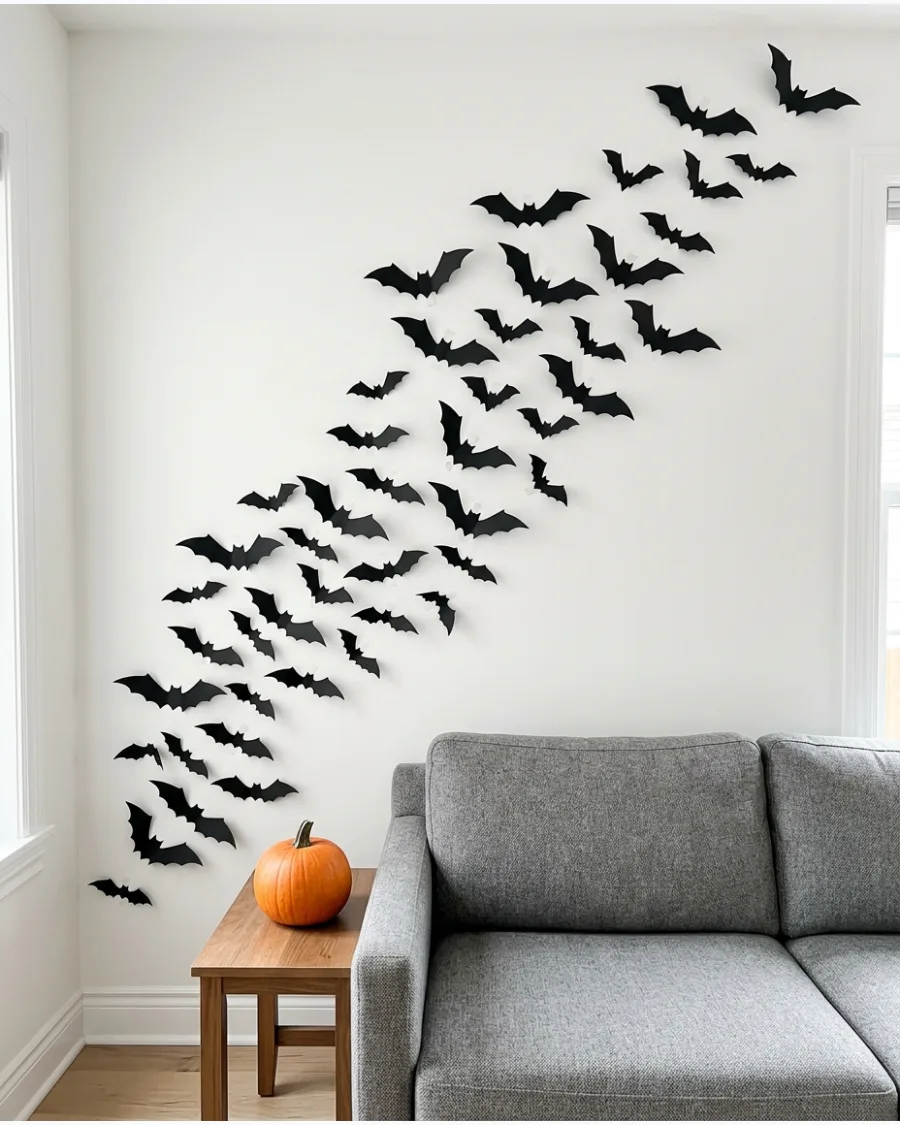 11. Paper Bat Wall Swarm