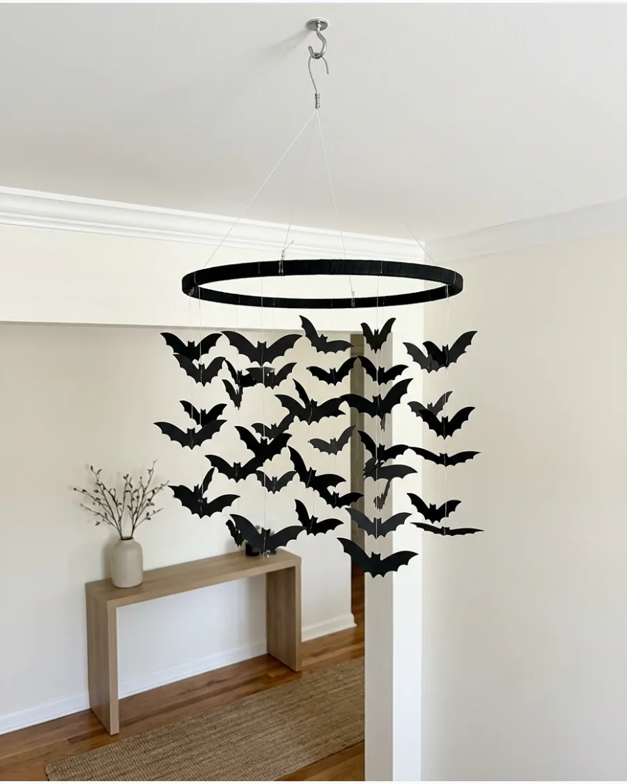 12. Hanging Bat Chandelier