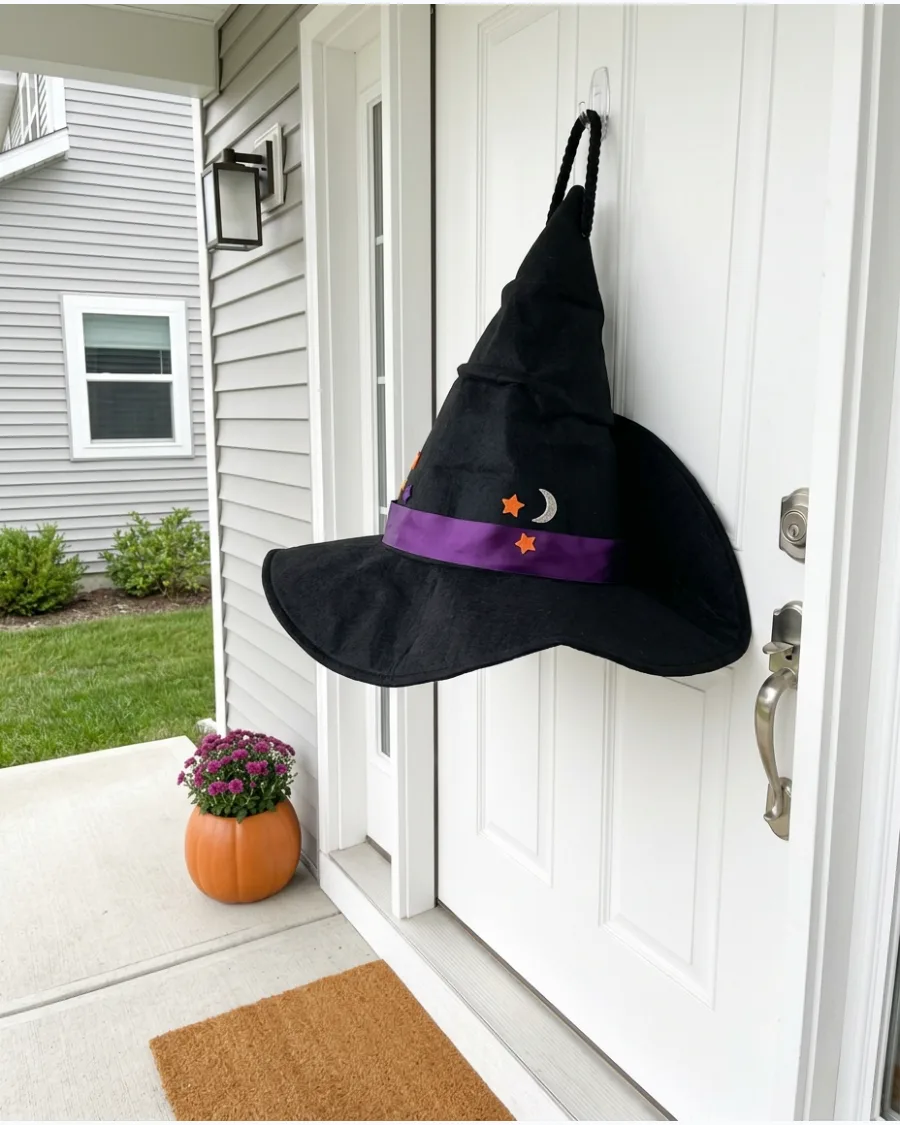 25. Witch Hat Door Hanger