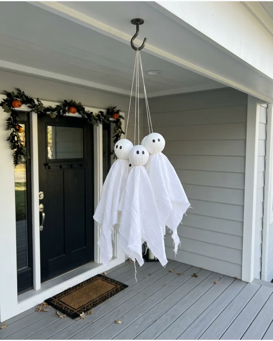 3. Scrap-Fabric Hanging Ghosts