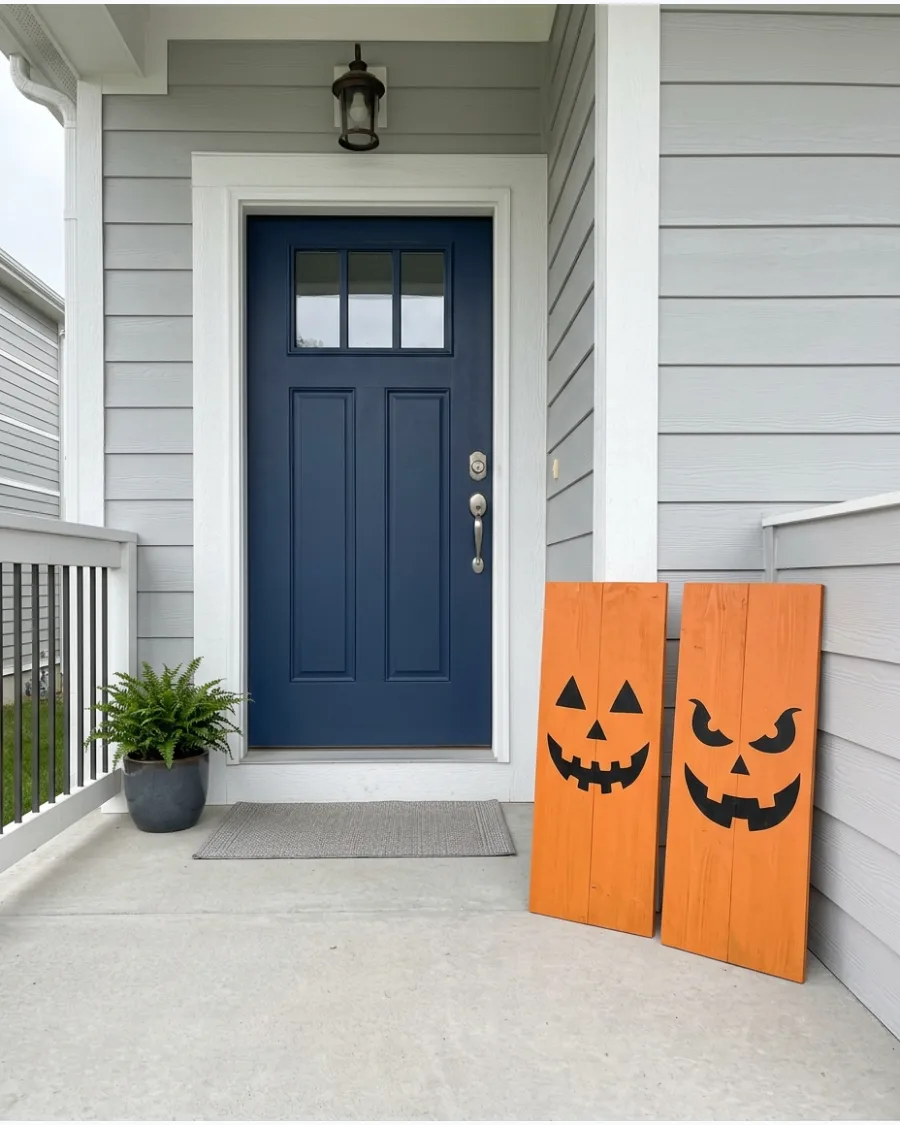 32. Distressed Jack-O’-Lantern Signs