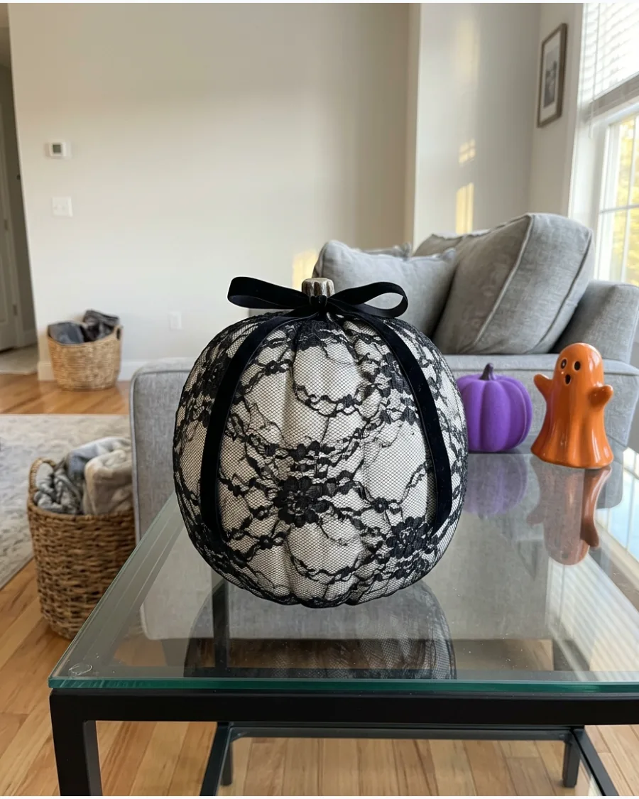 33. Black Lace Pumpkins