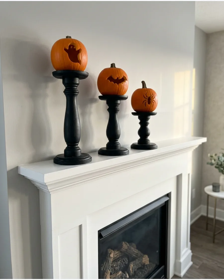 36. Pumpkin Candle Pedestals
