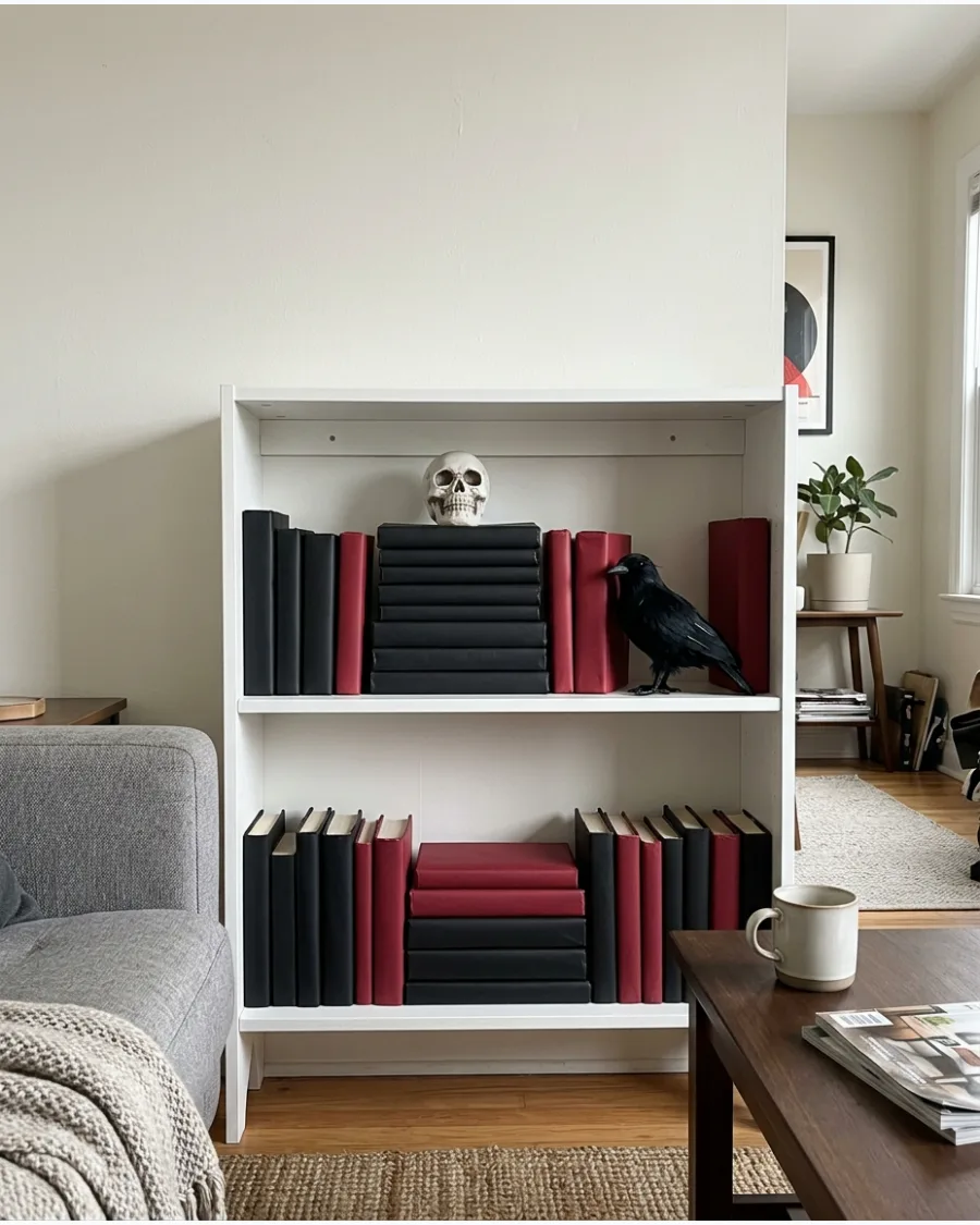 41. Haunted Bookshelf Makeover