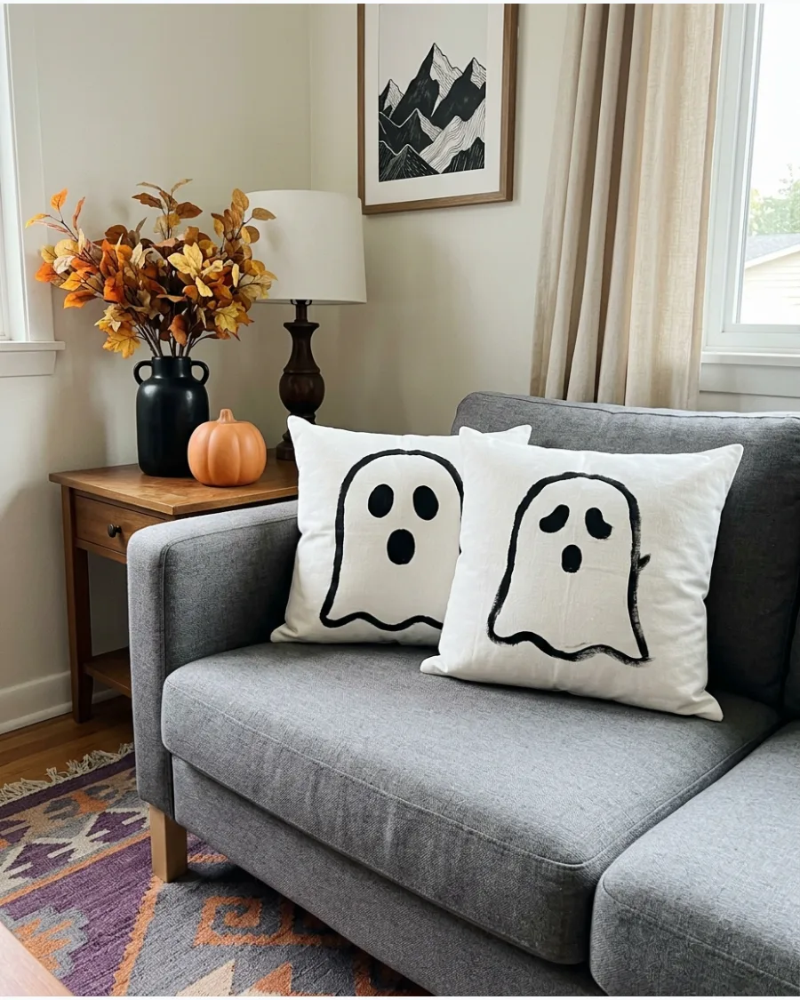 9. Ghost Pillow Covers