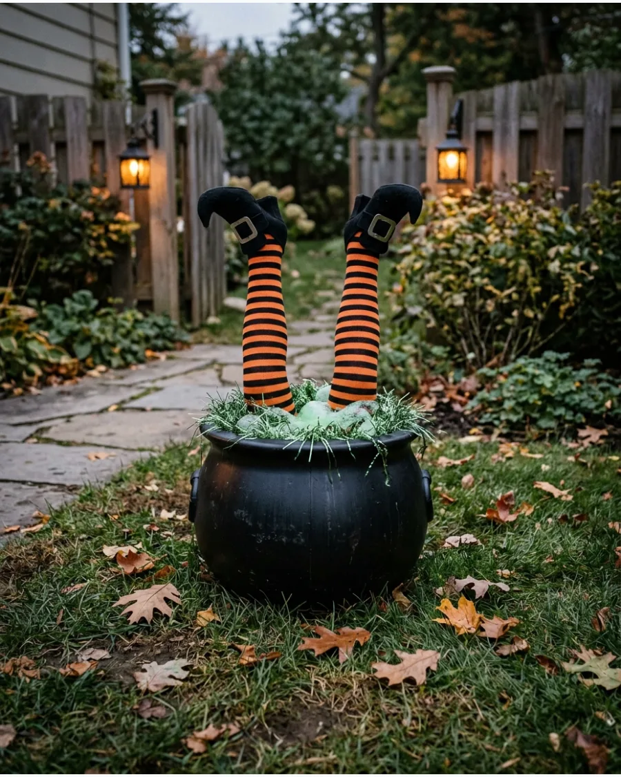 14. Witch Legs in a Cauldron